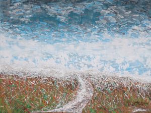 Lumimyrsky saavuttaa saaren